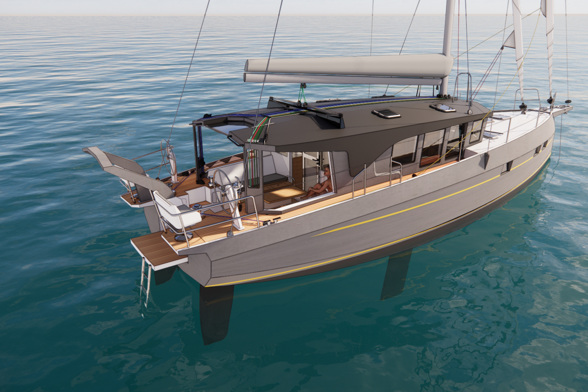 voilier de grand voyage en aluminium