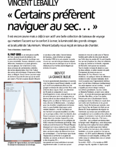 Article sur l'architecte naval Vincent Lebailly dans Voiles Magazine