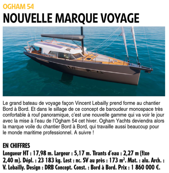 Voilier en aluminium de grand voyage à salon de pont Ogham 54