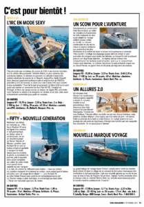 La page nouveauté avec l'OGham 54 dans voile mag