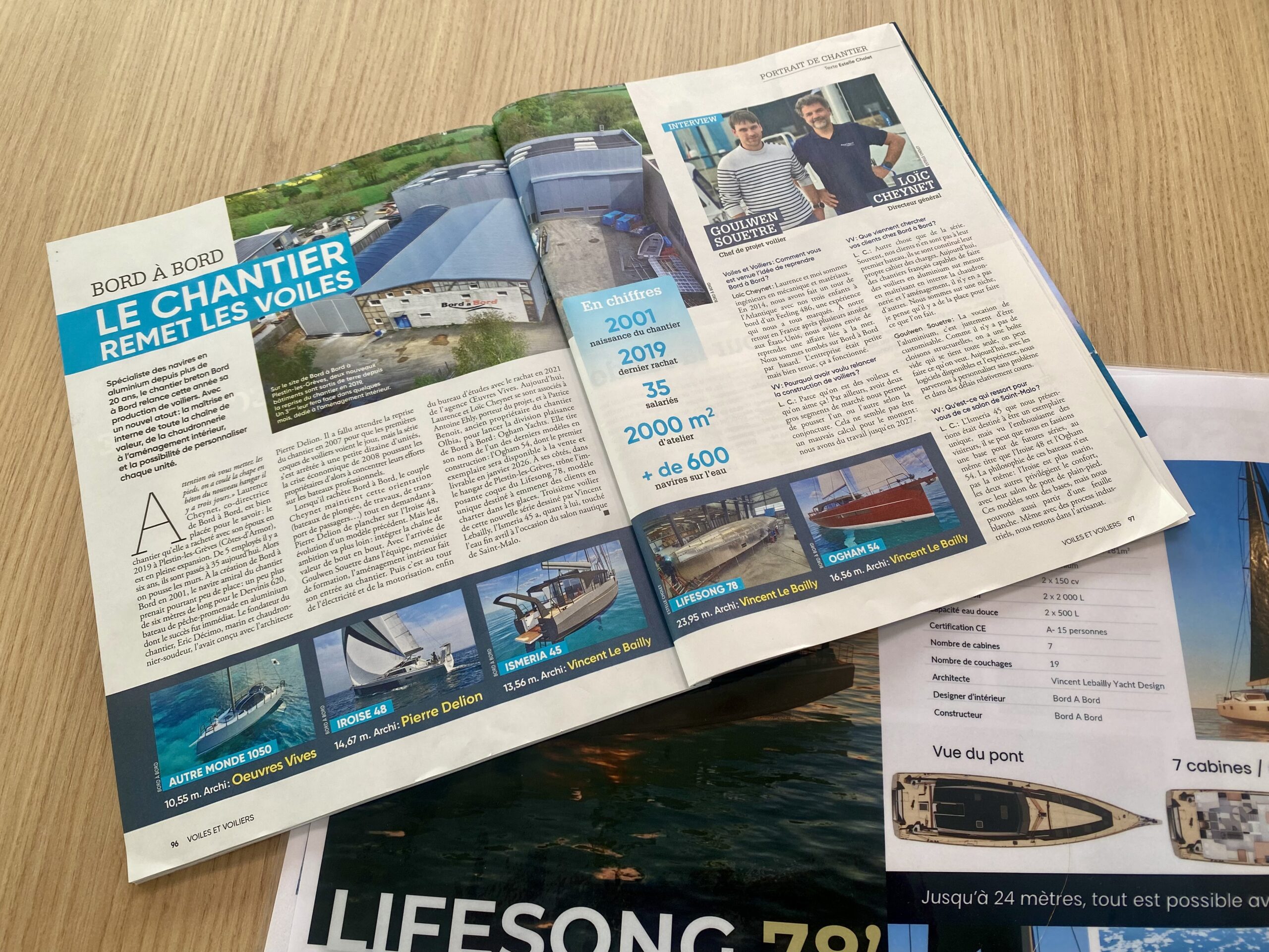 Article de presse dans le magazine VOILES ET VOILIERS d'octobre 2025